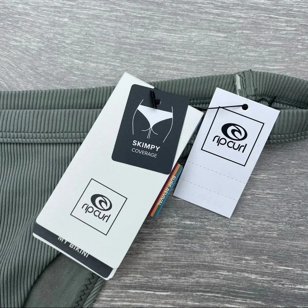 Rip Curl Surf Gypsy Banded Bikini Bottoms in olive - Picture 8 of 8